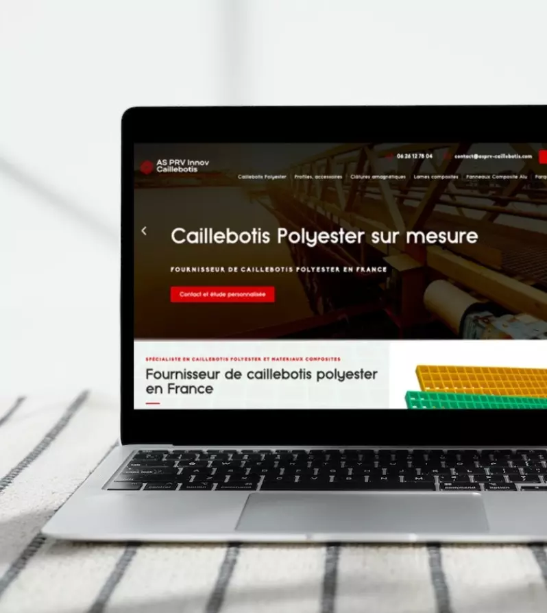 exemple de création de site web pour as prv innov